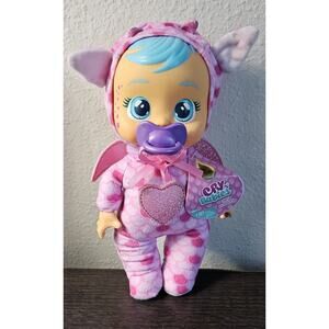 Cry Babies Tiny Cuddles Bruny The Dragon 10" Pink Blue Purple Babydoll NEW